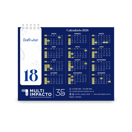 H09 - Calendario Numérico de Escritorio