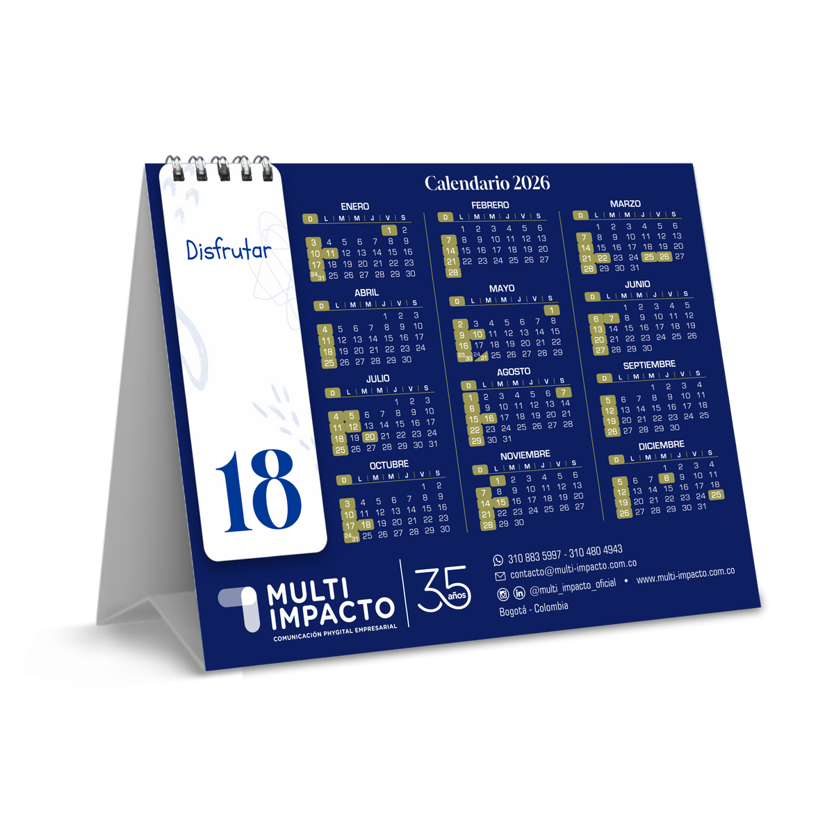 H09 - Calendario Numérico de Escritorio