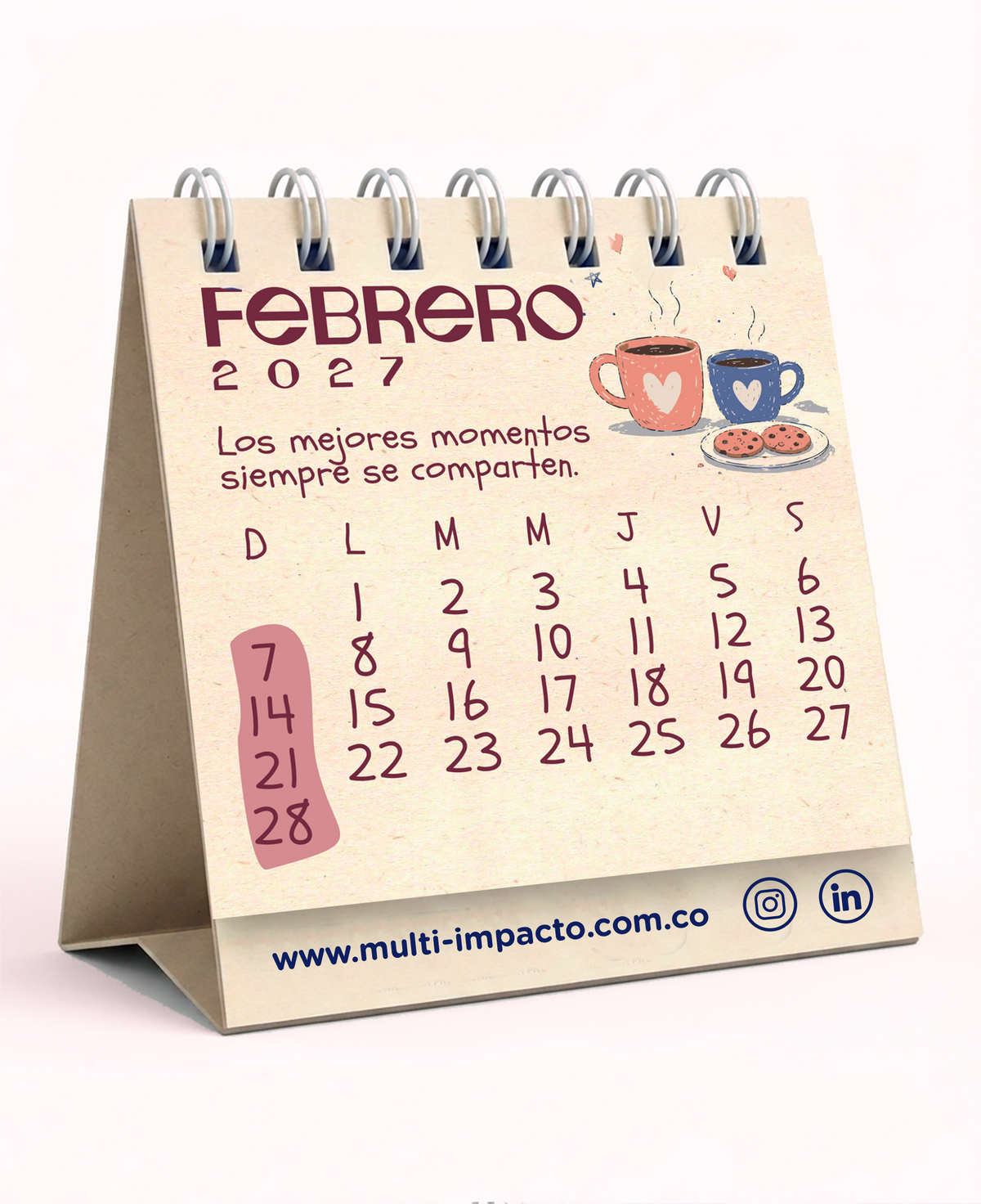 H12 - Calendario Ecológico Mini Numérico