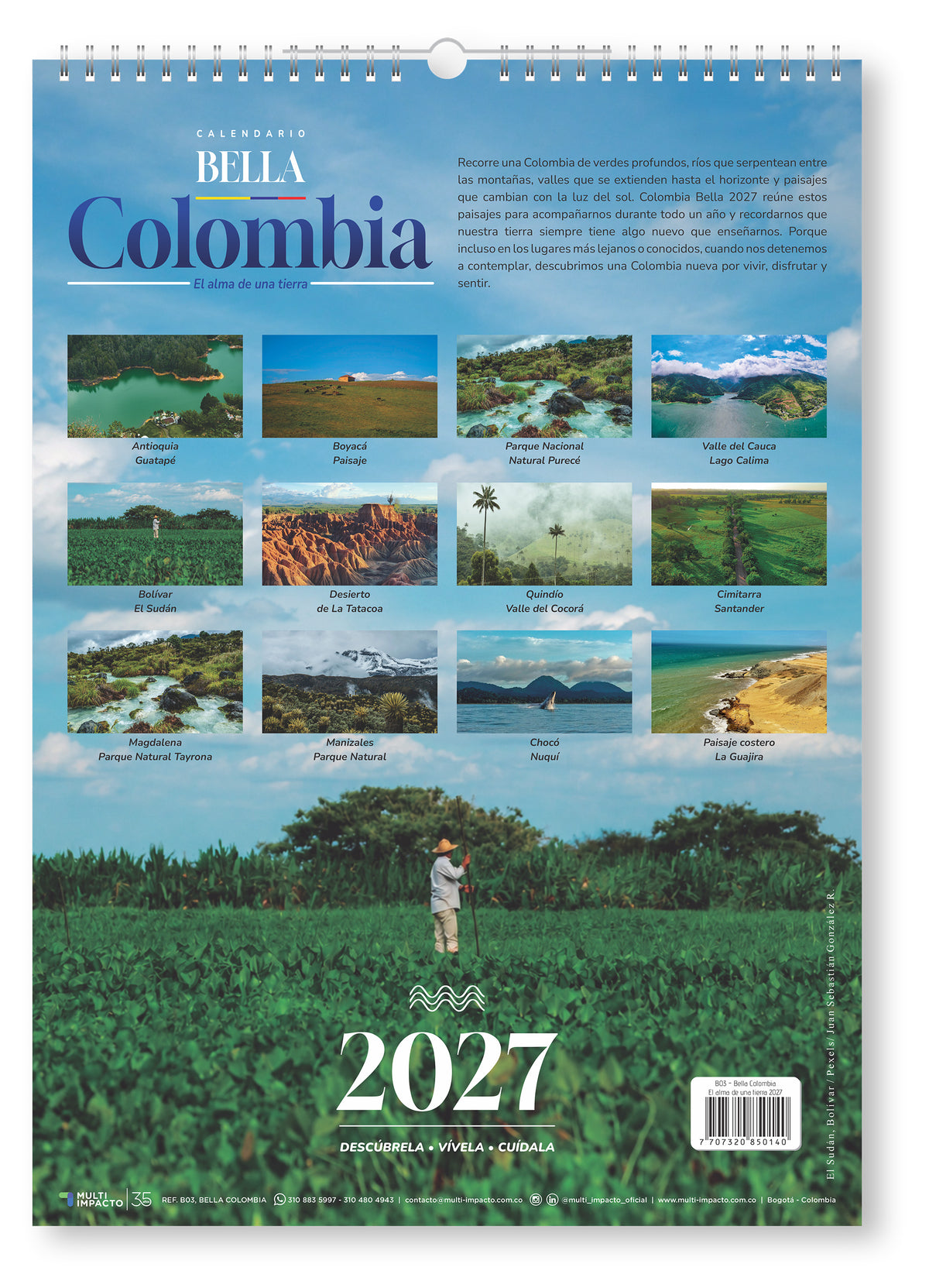 B03 - Calendario Bella Colombia — El alma de una tierra