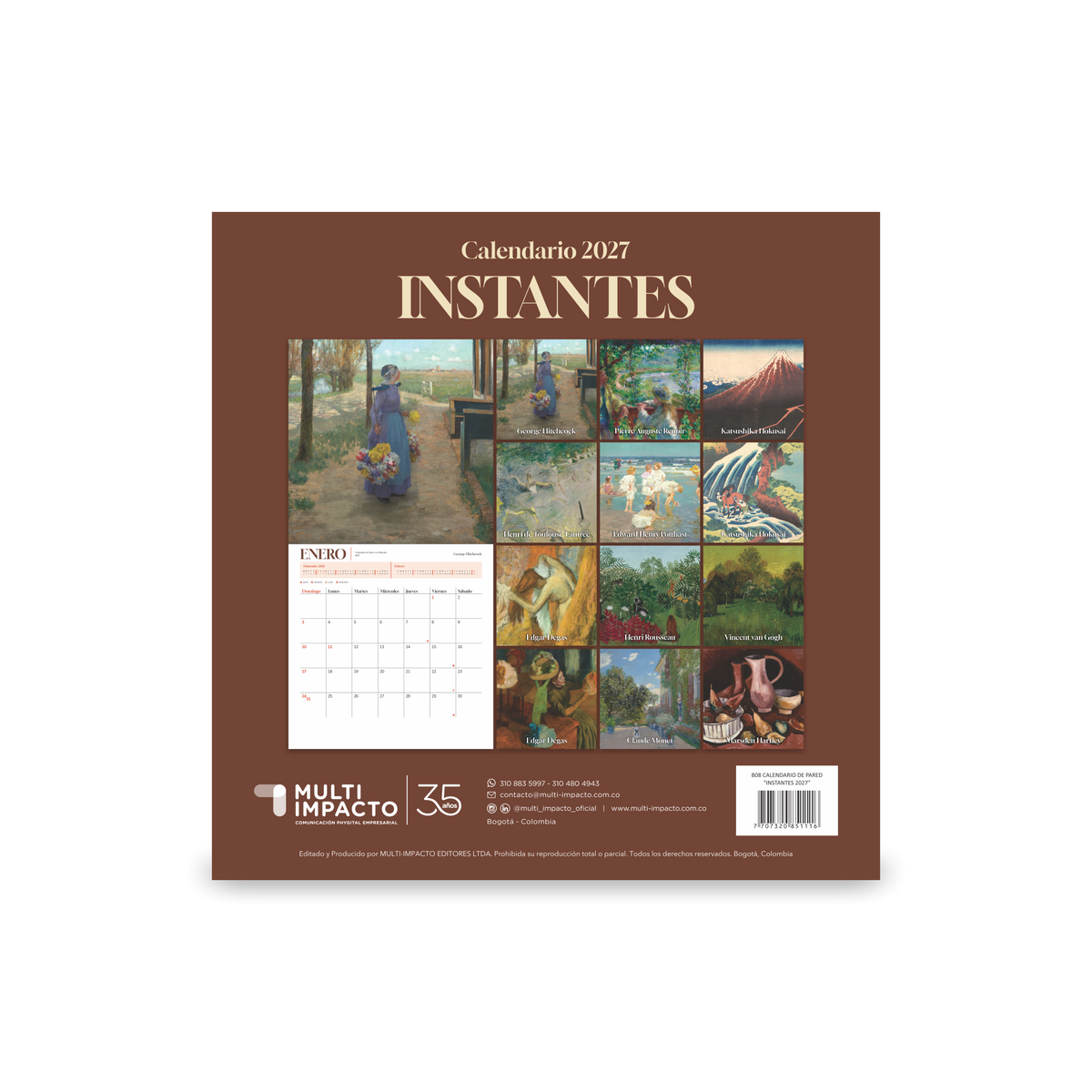 B08 - Calendario de Arte Galería: Instantes 2027