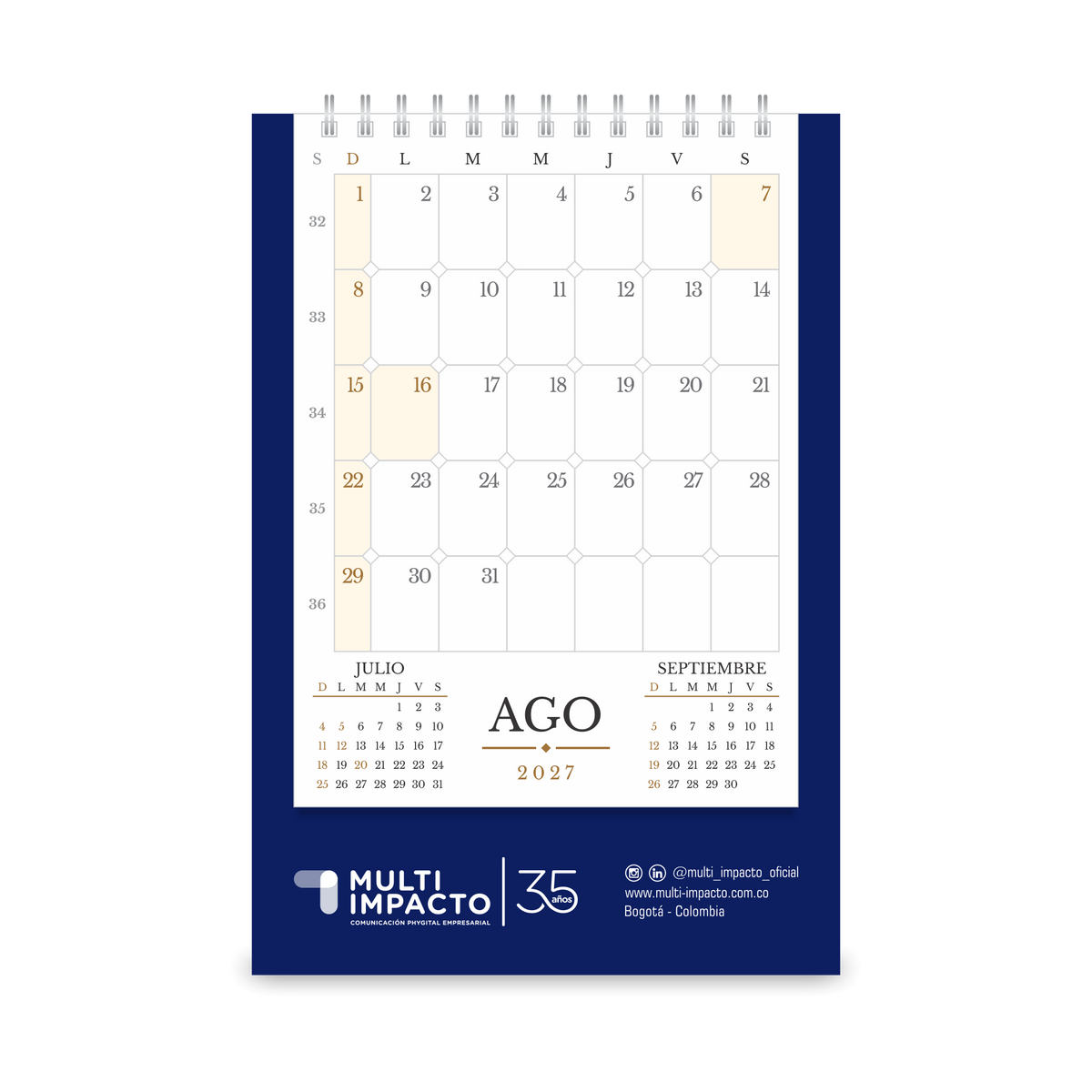 H06-2 - Calendario de Arte Universal — Maestros del Agua