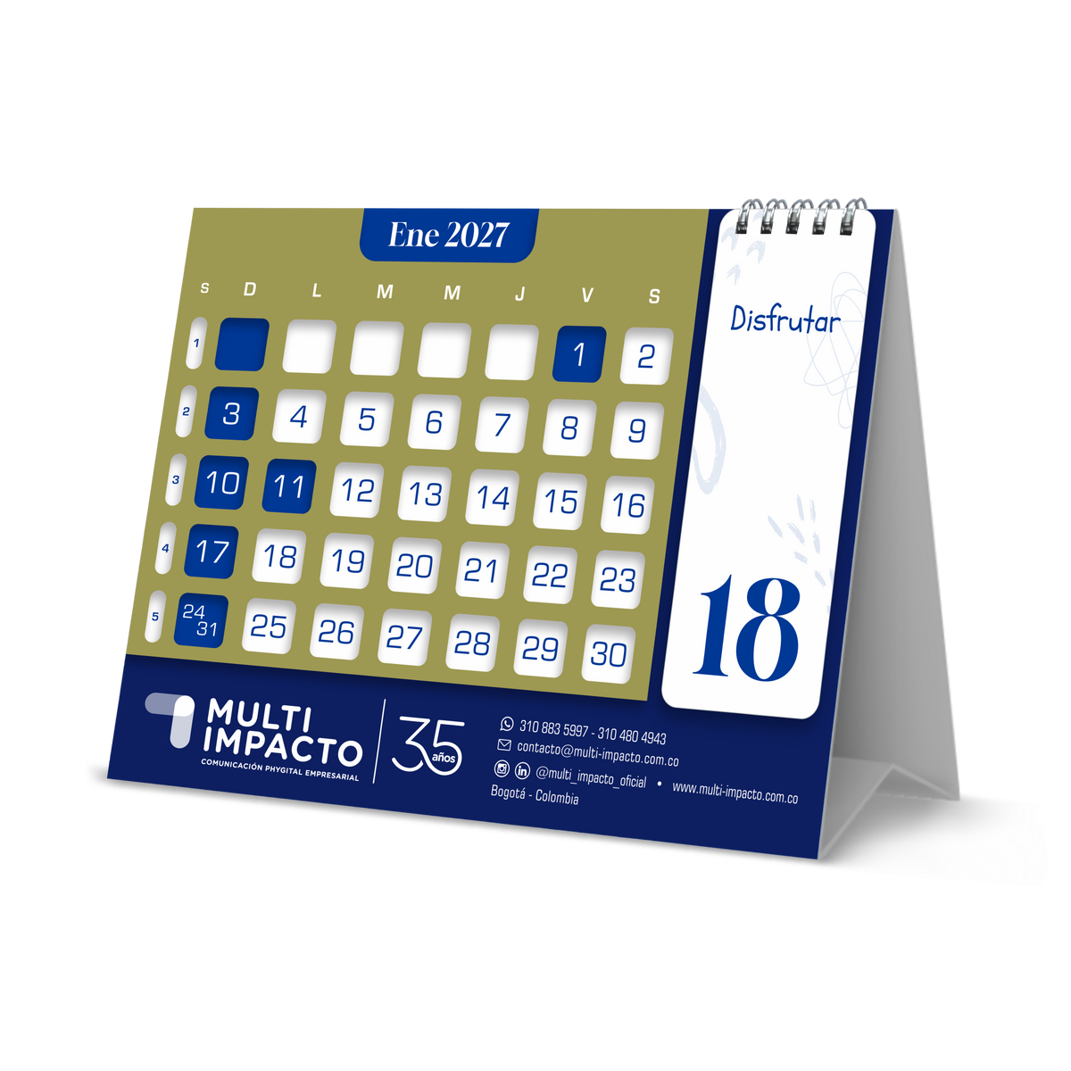 H09 - Calendario Numérico de Escritorio