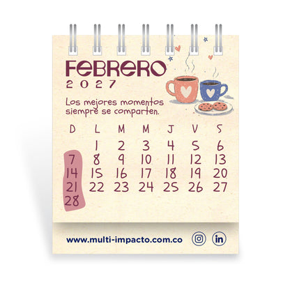 H12 - Calendario Ecológico Mini Numérico