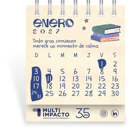 H12 - Calendario Ecológico Mini Numérico
