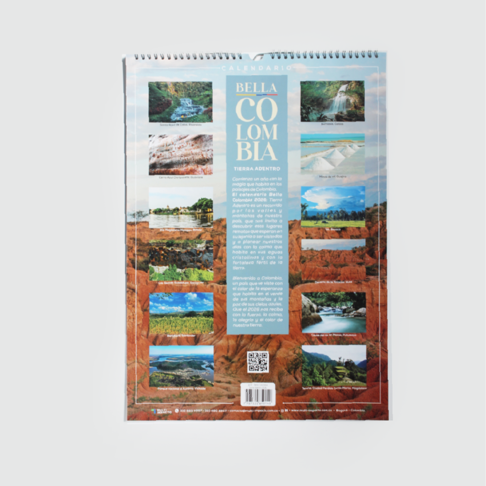 Calendario de pared Bella Colombia 2026 - Tierra adentro - Imagen 4